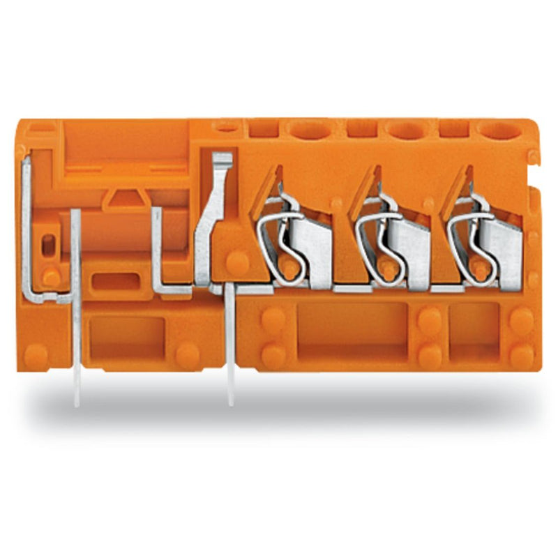 WAGO - Leiterplattenklemme 3LeiterLeiterplattenklemme 742-168 Aufnahme,2,5 mm²,or − 100 Stück