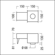 Zumtobel Group - Mechanisches Zubehör/Ersatzteile für Leuchten Betoneingießgehäuse PANOS INF/ #60800816