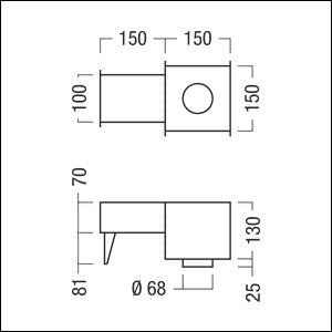 Zumtobel Group - Mechanisches Zubehör/Ersatzteile für Leuchten Betoneingießgehäuse PANOS INF/ #60800816