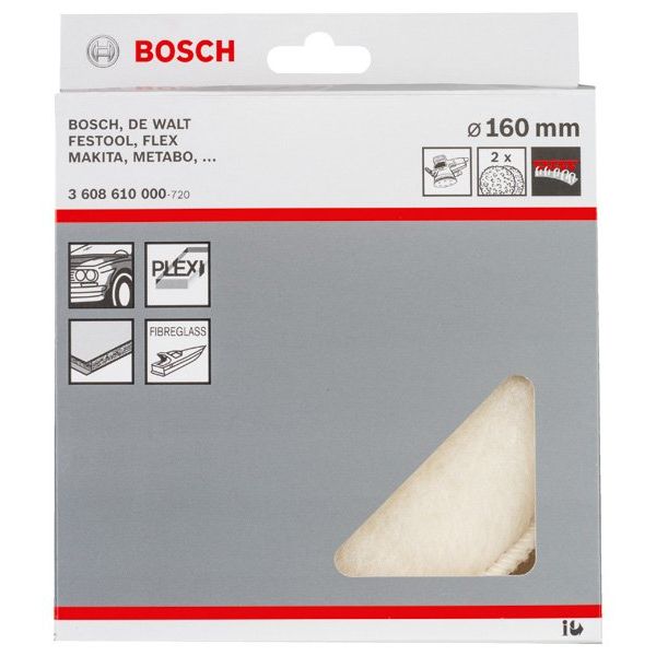 Bosch - Systemzubehör für Schleifen/Polieren (Akku/elektrisch/Druckluft) Lammwollhaube für 3608610000 Exzenterschleifer