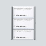 Siedle&Söhne - Zubehör/Ersatzteile für Türkommunikation Namensschild sil-met kpl. 200029792-00 f.TM 612-3 SM