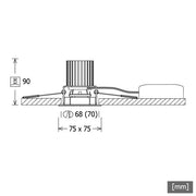 LTS Licht&Leuchten - Downlight/Strahler/Flutlicht LED-Einbaudownlight FLIQ 100.1027.01 ws weiß 2700K