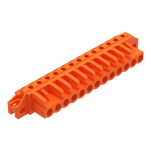 WAGO - Leiterplattensteckverbinder THT-Federleiste abgewink. 232-273/031-000 Maß 5,08mm,orange − 25 Stück
