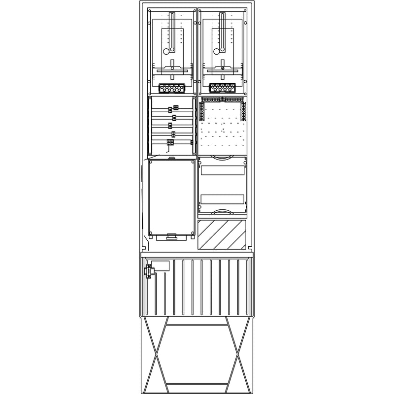 Elsta Mosdorfer - Zähler-Komplettschrank Zähleranschlusssäule ZS342.S4.12 A340 S4 2Z 3.HZ 12TE
