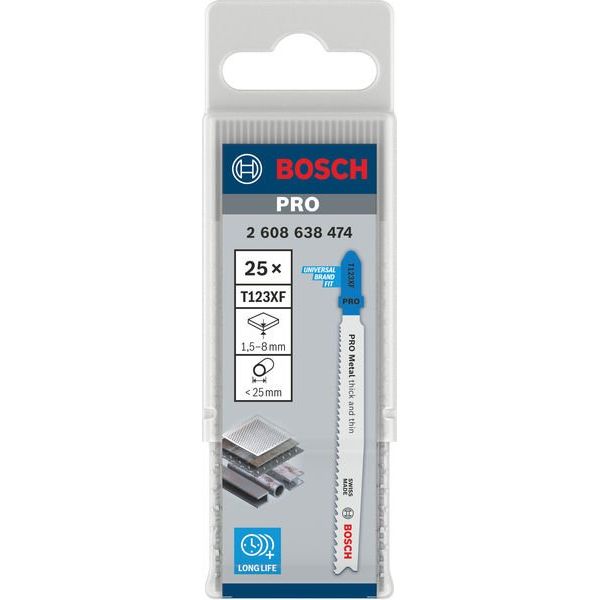 Bosch - Stichsägeblatt PRO Metal thick and thin 2608638474 T123XF
