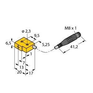 Turck - Induktiver Näherungsschalter Sensor BI1-Q6.5- #4613415 induktiv