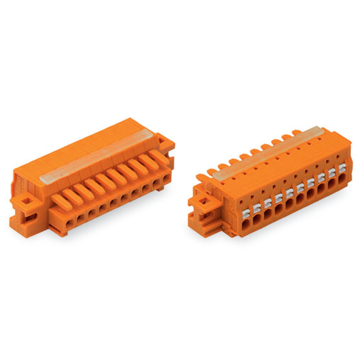 WAGO - Kabelsteckverbinder für Leiterplattensteckverbinder 1-Leiter-Federleiste 2734-214/027-000 Push-inCAGECLAMP,or − 25 Stück