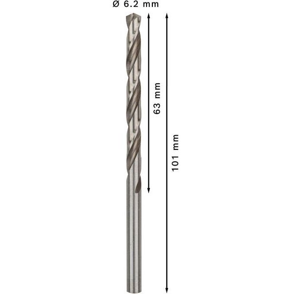 Bosch - Bohrer PRO Metal HSS-G 2608595067 Spiralbohrer 6,2 x