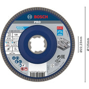 Bosch - Trenn-/Schleifscheibe PRO X571 2608619212 Fächerschleifscheibe