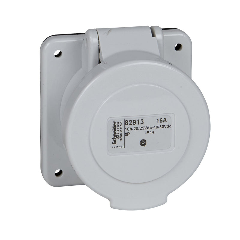 Schneider Electric - CEE-Anbausteckdose (IEC 60309) Industriesteckdose 82927 gerade, 32A, 2-polig