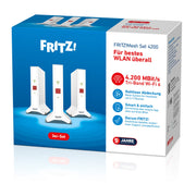FRITZ - Netzwerk Router WLAN Router+Repeater FRITZ!MeshSet4200 3p 3000 AX,3er-Pack