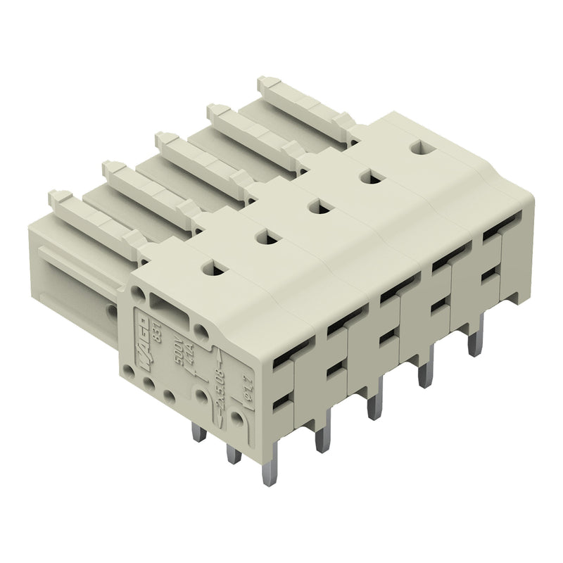 WAGO GmbH & Co. KG - Leiterplattensteckverbinder THTFederleiste abgewinkelt 831-3525 Maß 7,62mm,lgr − 24 Stück