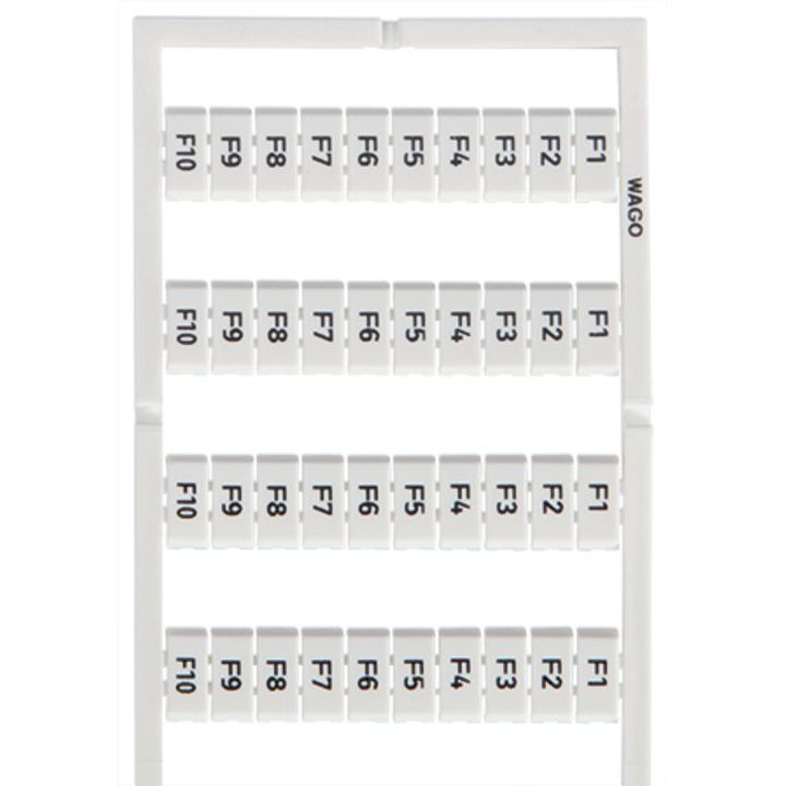 WAGO - Klemmenmarkierung WMB-Bezeichnungssystem 794-615 S: F1-F10 − 5 Stück