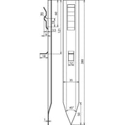 DEHN - Zubehör/Ersatzteile für Erdung und Blitzschutz Abstandshalter AH FE RF L280mm St/tZn gerade