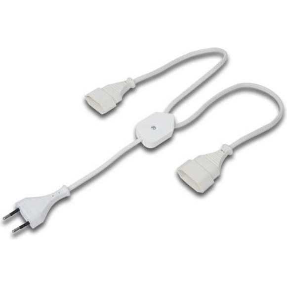Hera - Elektrisches Zubehör/Ersatzteile für Leuchten Euro Y-Verteiler 21503160101 Stecker+2Buchsen