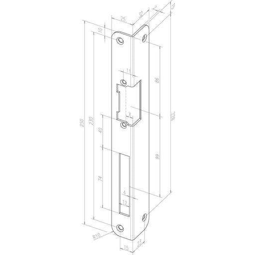 Assa Abloy effeff - Elektrischer Türöffner Schliessblech IW S-547 -------32435-04 DIN links