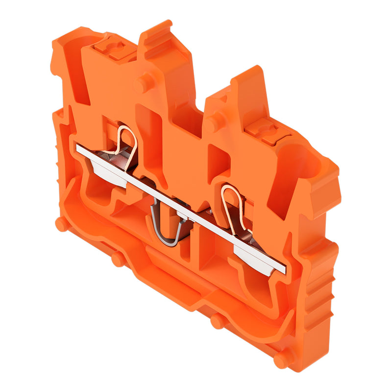 WAGO - Ein- und mehrpolige Klemmenleiste 2-Leiter-Mini-Durchgangsk. 2250-322 Drücker,1 mm²,orange − 100 Stück