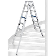Geis&Knoblauch - Stufenleiter Treppenhausleiter 71405-7E Multilift 2x5 Stufen