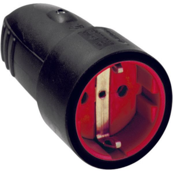 Bachmann - Schutzkontaktkupplung Gummikupplung 913.174 sw, montierbar