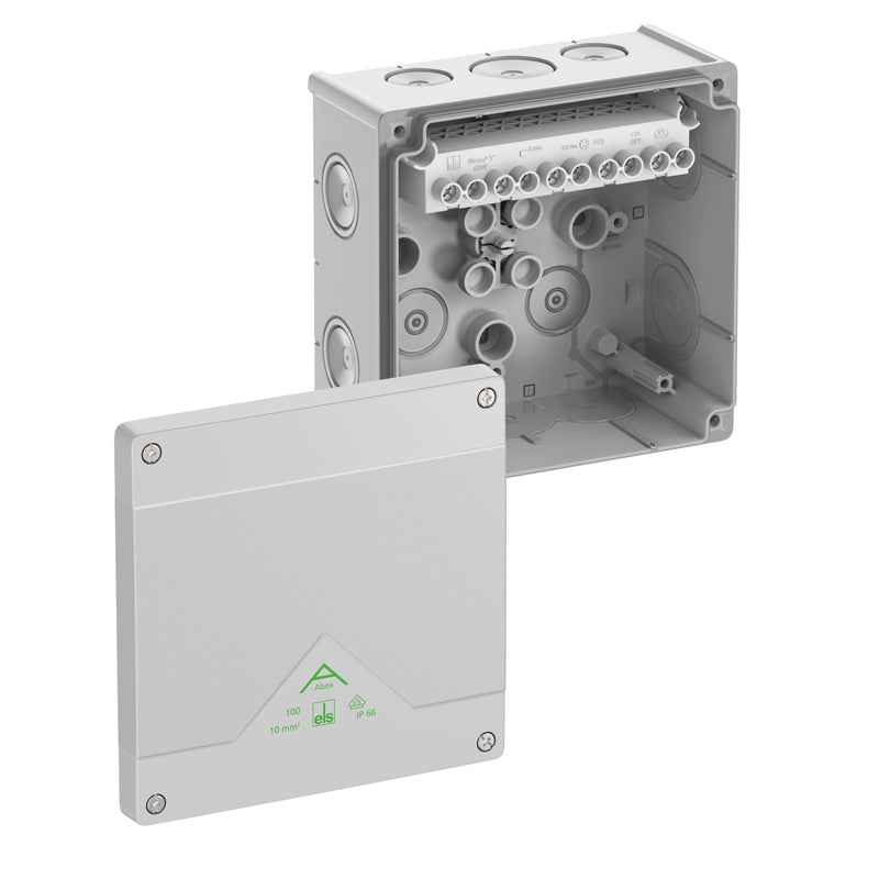 Spelsberg - Dose, Gehäuse für Montage auf der Wand/Decke Abzweigkasten Abox 100-10²