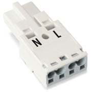 WAGO - Steckverbinder für steckbare Gebäudeinstallation Stecker 2-polig 770-232 Kod. A,weiß − 100 Stück
