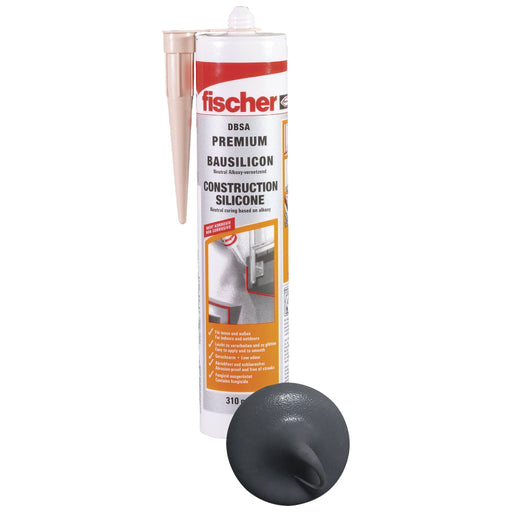 Fischer Deutschl - Dichtstoff Bausilikon 310ml DBSA AN anthrazit C67