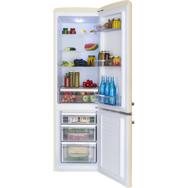 Amica - Kühl-/Gefrierkombination Kühl/Gefrierkombi KGCR 387 101 B RETRODESIGN