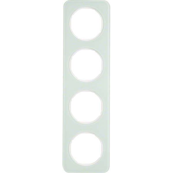 Berker - Abdeckrahmen Rahmen Glas/pows 10142109 4fach