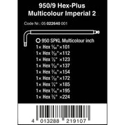 Wera - Innensechskantschlüsselset Winkelschlüsselsatz 05022640001 Hex-Plus Multicolour
