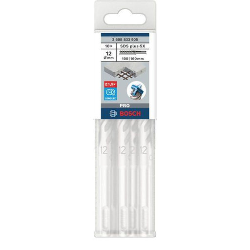 Bosch - Bohrer PRO SDS plus-5X 2608833905VE(10) Hammerbohrer 12 x