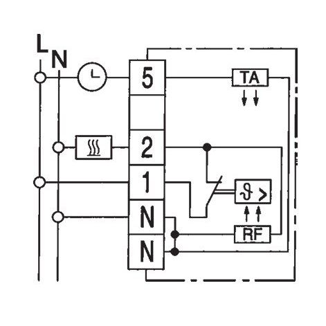 Eberle Controls - Raumthermostat/Uhrenthermostat Raumtemperaturregler RTR-S 6124-1 AP polarweiss