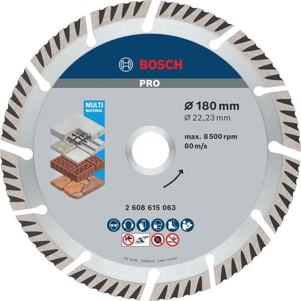 Bosch - Trenn-/Schleifscheibe PRO Multi Material 2608615064 Diamanttrennscheibe