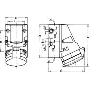 Bals Elektrotech - CEE-Steckdose (IEC 60309) Wandsteckdose 32A 4p 500V 11490 7h IP44