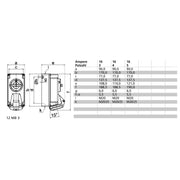Bals Elektrotech - CEE-Steckdose abschaltbar, abgesichert (IEC 60309) Wandsteckdose 16008