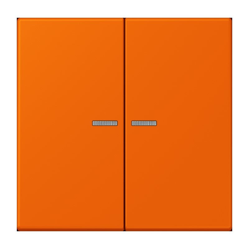 Jung - Abdeckung/Bedienelement für Installationsschalterprogramme Wippe 2fach m. Lichtleiter LC 995 KO5 224 orange (32080)