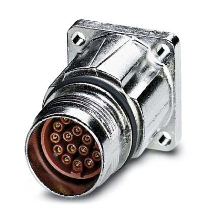 Phoenix Contact - Rundsteckverbinder, feldkonfektionierbar (Industriesteckverbinder) Gerätesteckverbinder ST-17S1N8AWQ00S Vorderwand