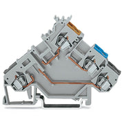 WAGO - Initiator/Aktor-Reihenklemme 3-Leiter-Initiatorenklemme 280-561 grau − 50 Stück