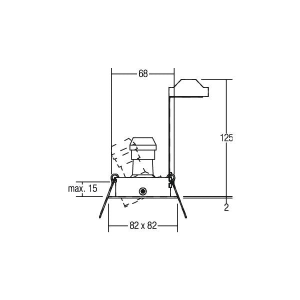 Brumberg Leuchten - Downlight/Strahler/Flutlicht HV-Einbaustahler 36148220 GU10 max.50W/eds