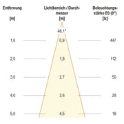 EVN Lichttechnik - Downlight/Strahler/Flutlicht LED-Deckeneinbauleuchte P44030102 ws 3000K 350mA IP44