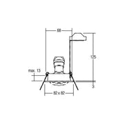 Brumberg Leuchten - Downlight/Strahler/Flutlicht HV-Einbaustahler 36188250 GU10 max.50W/sw-alu