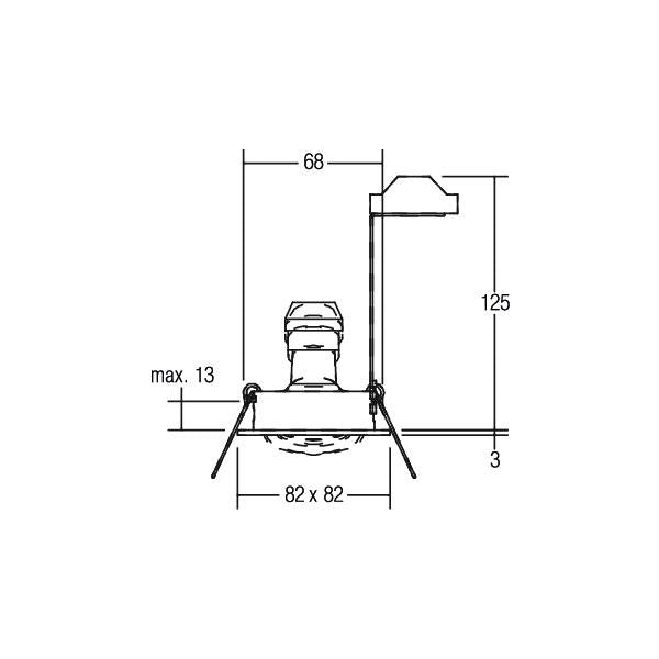 Brumberg Leuchten - Downlight/Strahler/Flutlicht HV-Einbaustahler 36188250 GU10 max.50W/sw-alu