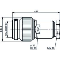 Telegärtner - Koax-Steckverbinder TNC-Kabelstecker 100023734 50Ohm