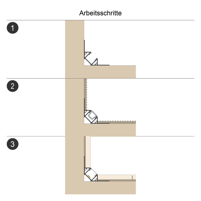 EVN Lichttechnik - Mechanisches Zubehör/Ersatzteile für Leuchten Fliesenprofil APFL3AM300 incl. Abdeckung