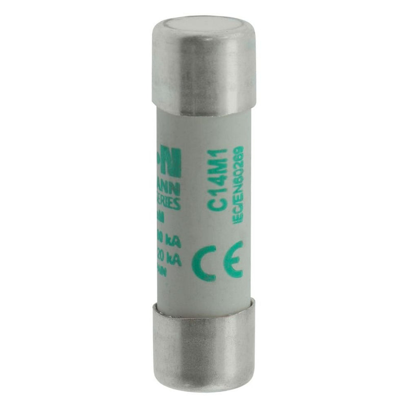 Eaton - Zylindrische Sicherung Sicherungseinsatz Nieders. CYL AM 14,#C14M1S 1A AC 500V 120kA − 10 Stück