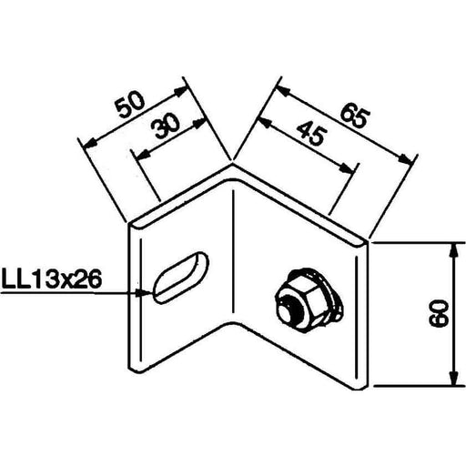 Rico - Montagematerial für Kabeltragsystem Ankerwinkel 16J3-D1 m. Schraube M10 − 10 Stück