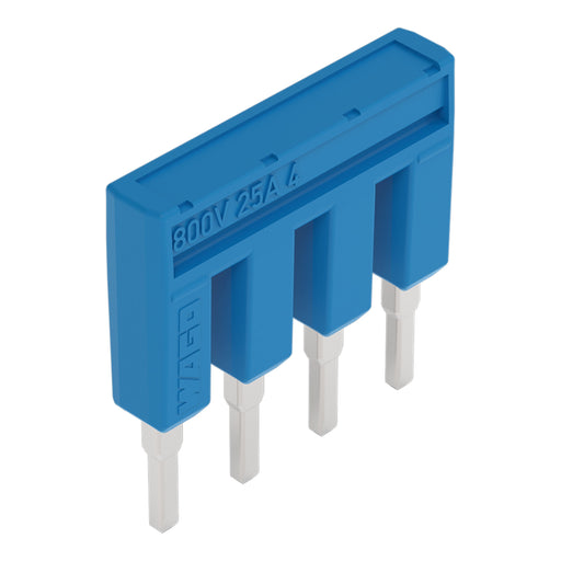 WAGO - Querverbinder/Brücker für Reihenklemme Brücker 4-fach 2002-404/000-006 4-fach,isoliert,blau − 25 Stück