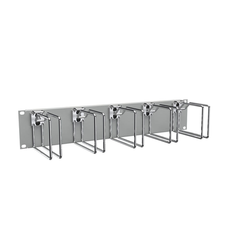 Enoc - Komponente für Verdrahtung, Kabeleinführung und -fixierung (Gehäuse/Schaltschr.) Querrangierpanel CPM 02-RAL 7035 2 HE, gr/chrom