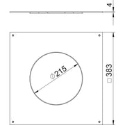 OBO Bettermann - Montagedeckel für Zugdose Montagedeckel DUG 350-3 R4 350-2/3 für R4
