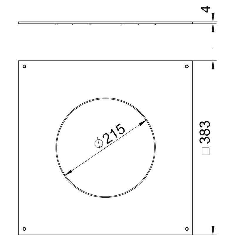 OBO Bettermann - Montagedeckel für Zugdose Montagedeckel DUG 350-3 R4 350-2/3 für R4