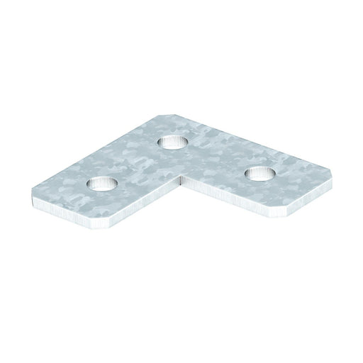 OBO Bettermann - Verbinder für Stiel/Profilschiene Verbindungsplatte L-Form GMS 3 VP L FT 90x90x40x5, St, FT − 10 Stück